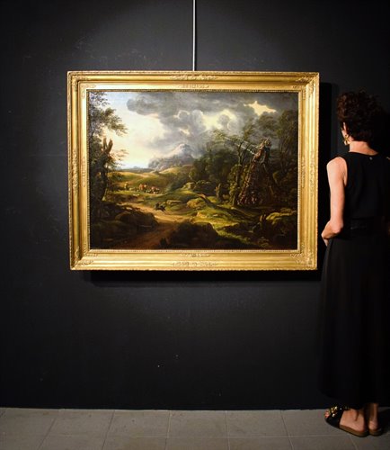 "Paysage avec berger et troupeaux"